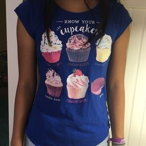 Justice Blue Cupcake Tee